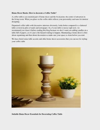 home decor hacks how to decorate a coffee table