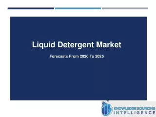 liquid detergent market forecasts from 2020