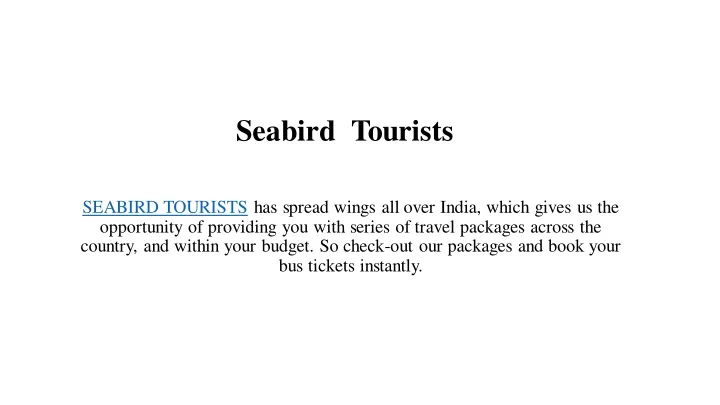seabird tourists