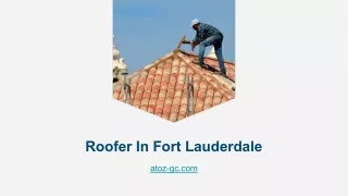 Roofer In Fort Lauderdale