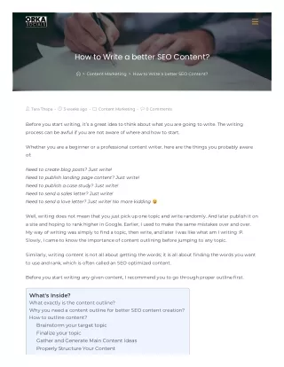 how to write a better seo content