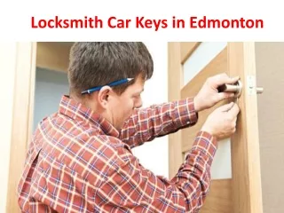 Locksmith Car Keys in Edmonton