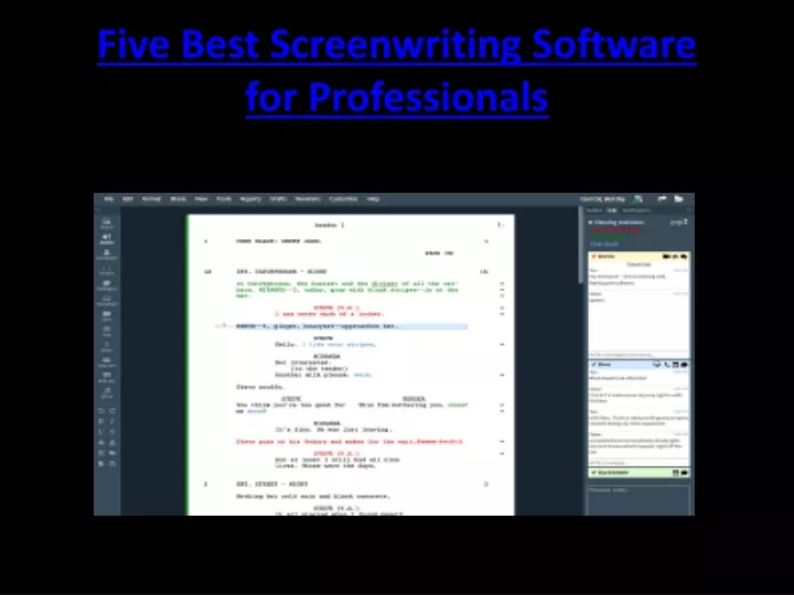 five best screenwriting software for professionals