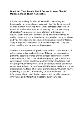 don t let your emails get a corner in your