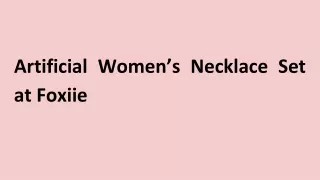 Artificial Women’s Necklace Set at Foxiie