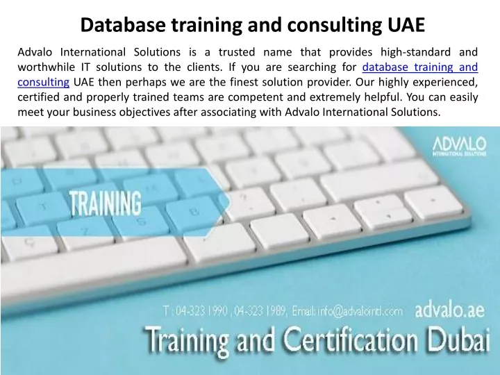 database training and consulting uae