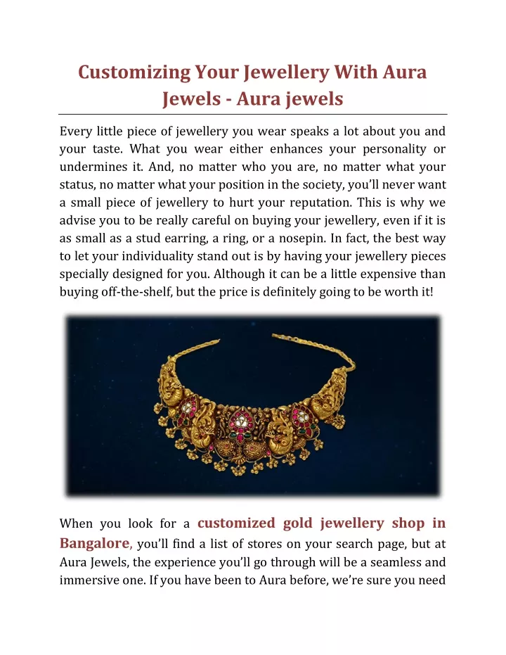 customizing your jewellery with aura jewels aura
