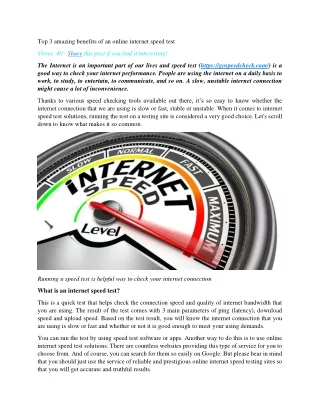 top 3 amazing benefits of an online internet