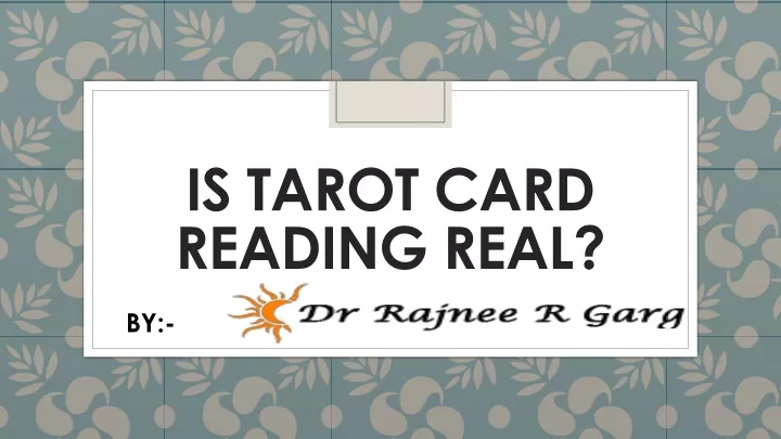 is tarot card reading real
