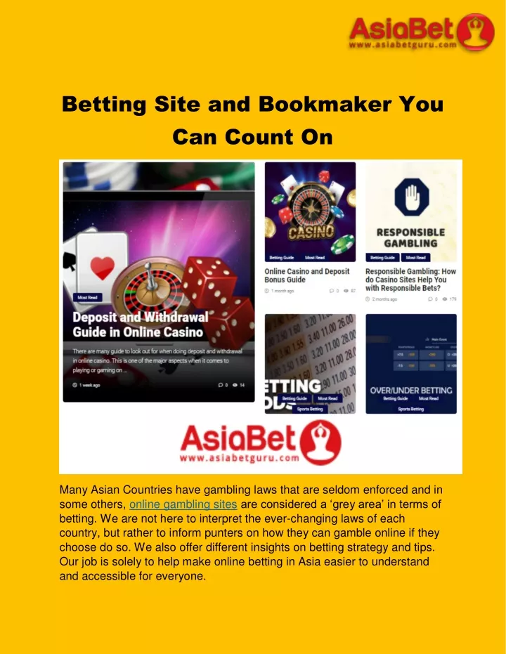 betting site and bookmaker you can count on