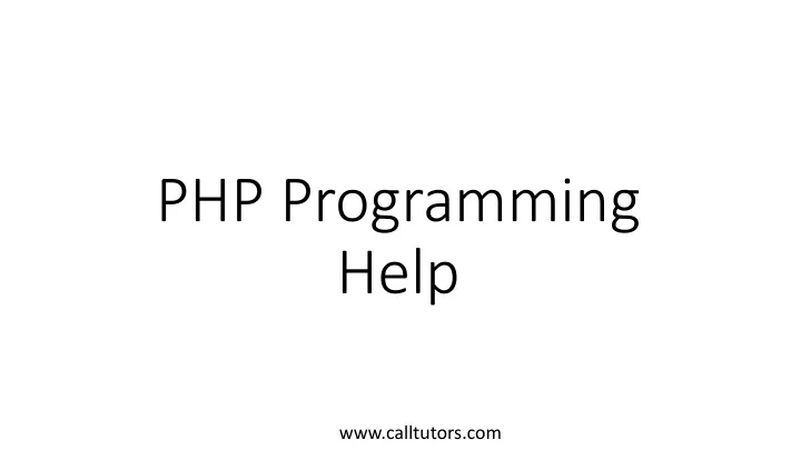 php programming help