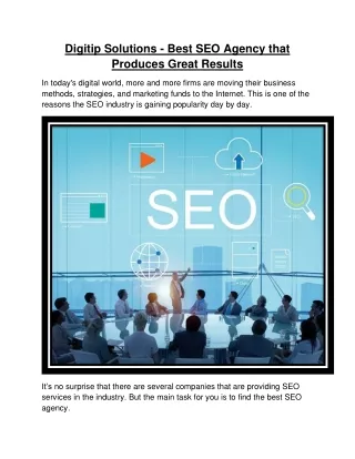 digitip solutions best seo agency that produces