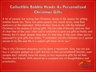 Collectible Bobble Heads As Personalized Christmas Gifts