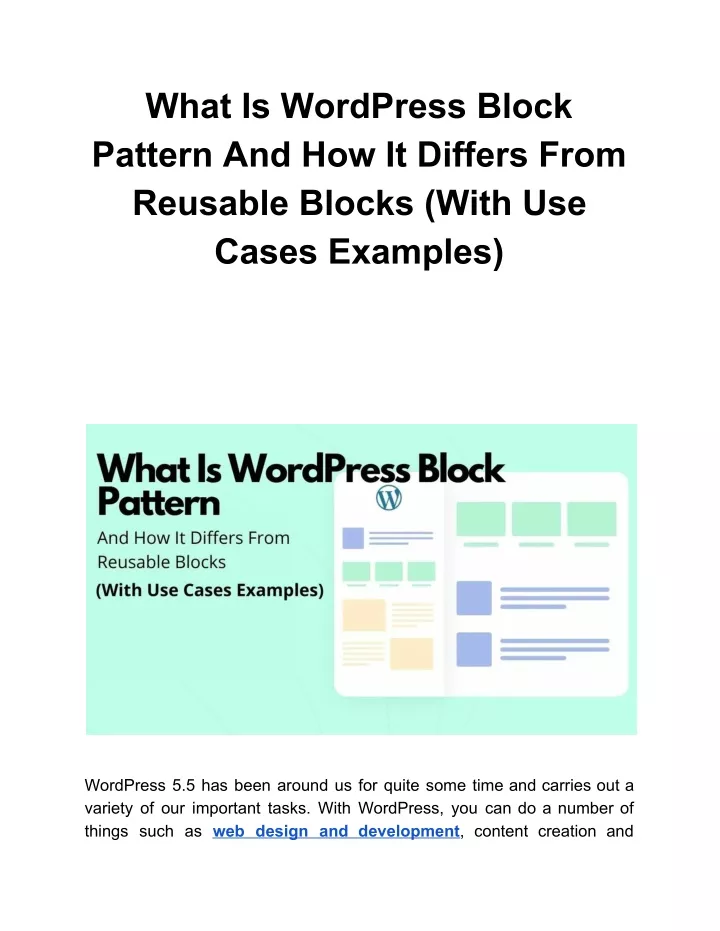 what is wordpress block pattern