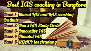 best ias coaching in banglore rank 1 rank