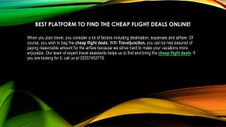 best platform to find the cheap flight deals online