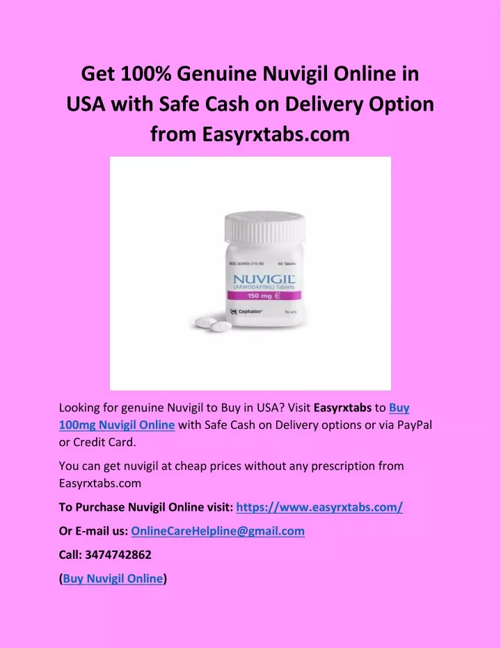 get 100 genuine nuvigil online in usa with safe