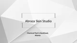 Chemical Peel in Buckhead, Atlanta