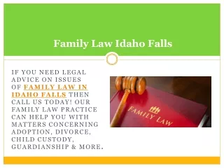 Family Law Idaho Falls