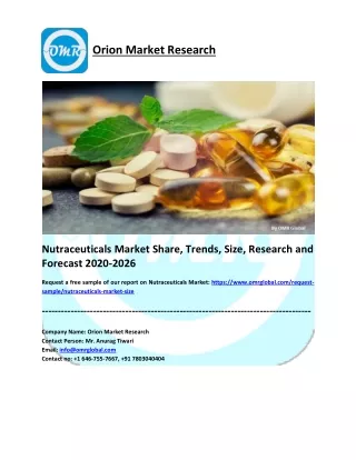 Nutraceuticals Market Research and Forecast 2020-2026