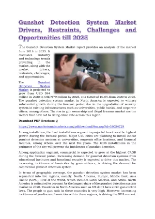 t he gunshot detection system market report