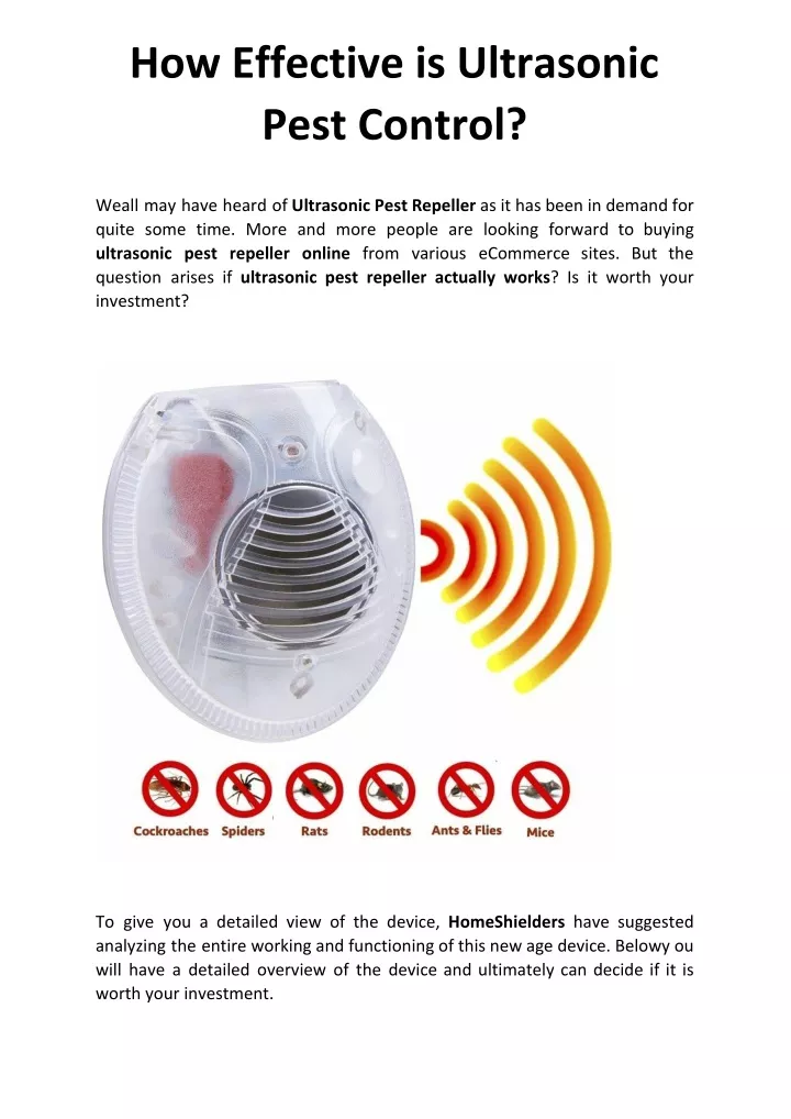 how effective is ultrasonic pest control