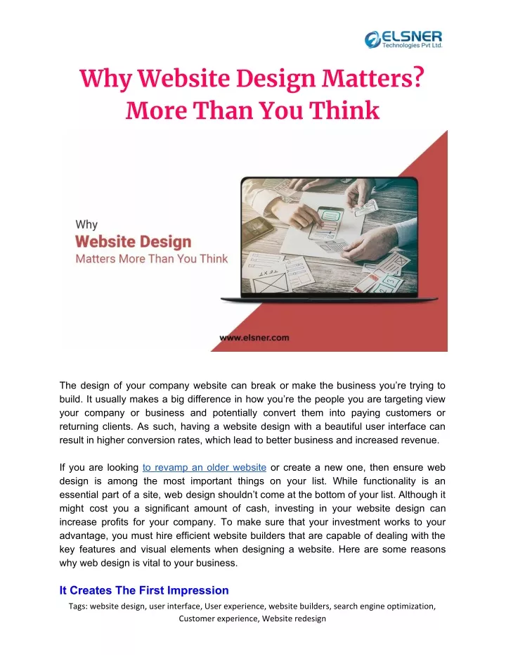 why website design matters more than you think