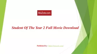 Student Of The Year 2 Full Movie Download