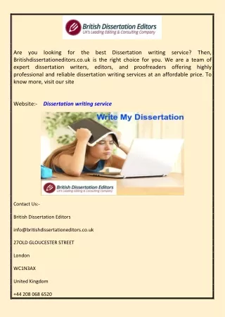 are britishdissertationeditors co uk is the right