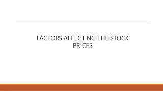 factors affecting the stock prices