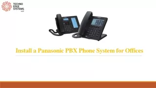 install a panasonic pbx phone system for offices