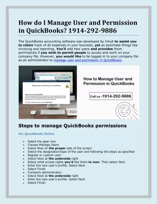 how do i manage user and permission in quickbooks