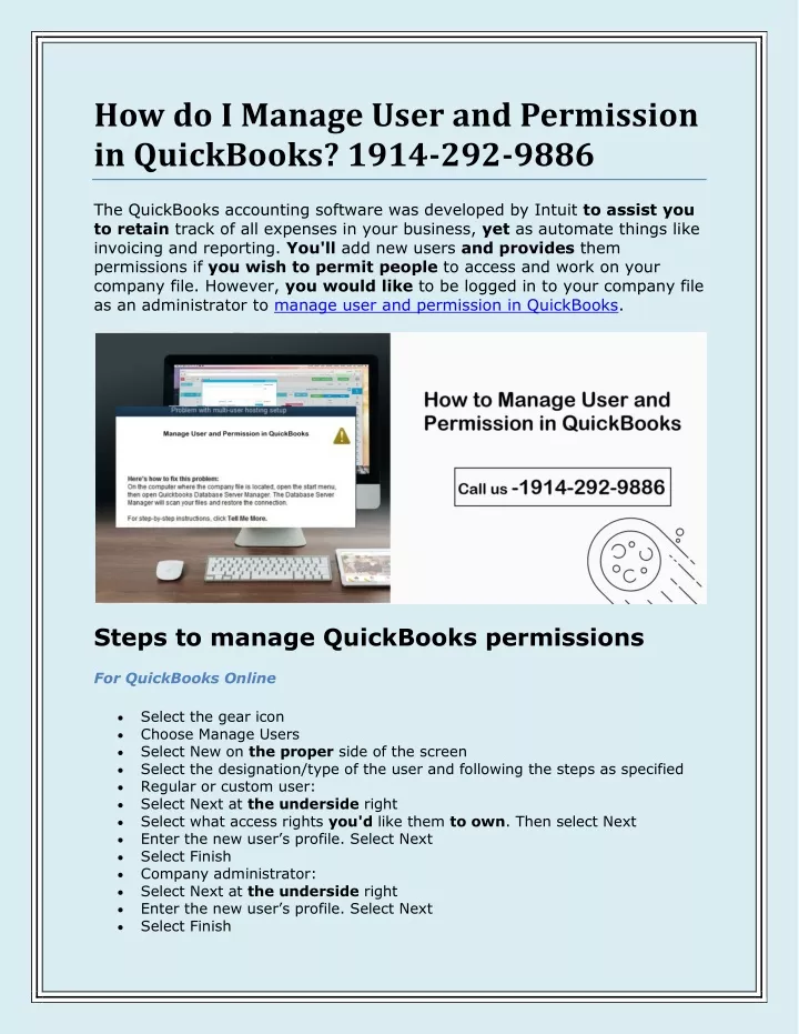 how do i manage user and permission in quickbooks