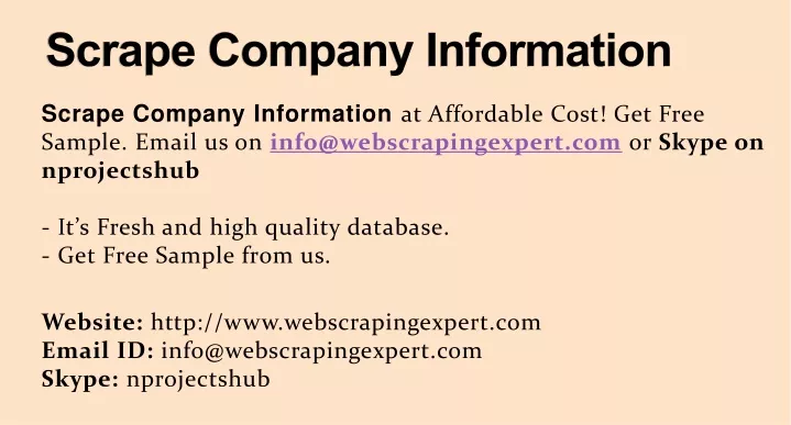 scrape company information