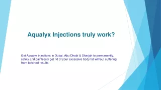 aqualyx injections truly work