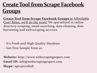create tool from scrape facebook groups