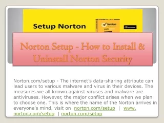 norton setup how to install uninstall norton security