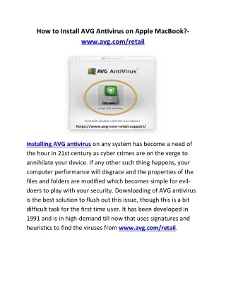how to install avg antivirus on apple macbook