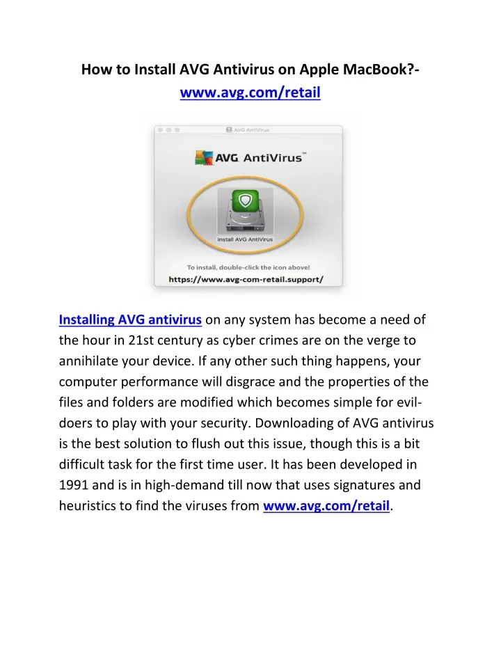 how to install avg antivirus on apple macbook