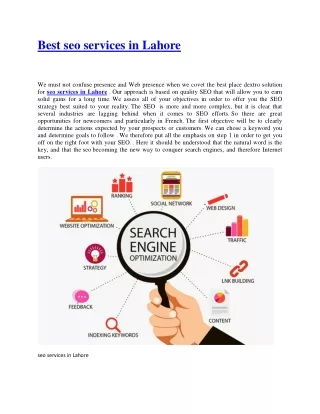 best seo services in lahore