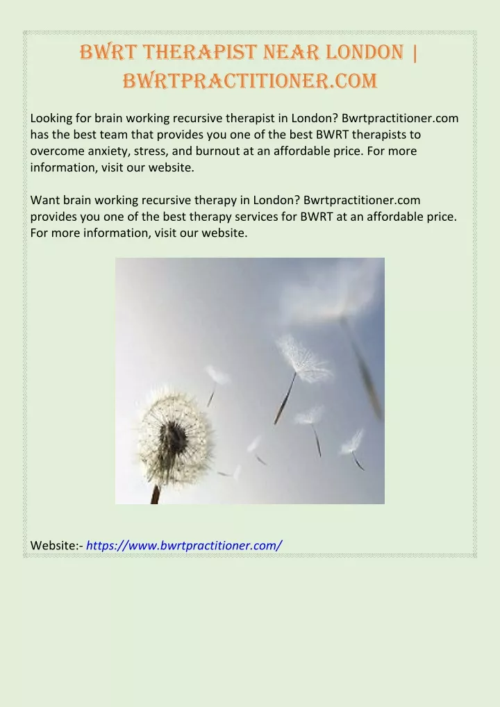 bwrt therapist near london bwrtpractitioner com