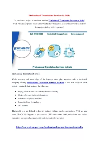 professional translation services in india