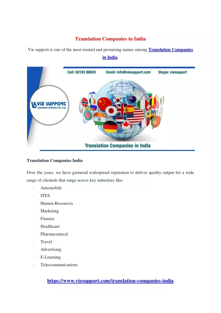 translation companies in india