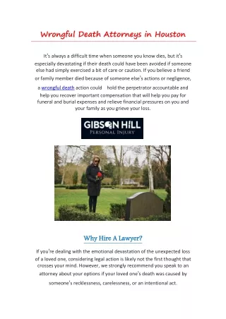 wrongful death attorneys in houston