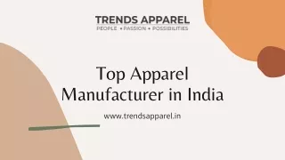 Trends Apparel - Best Fashion Clothing Manufacturer