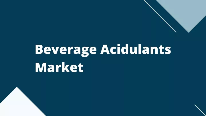 beverage acidulants market