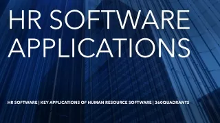 HR Software | Key Applications of Human Resource Software | 360Quadrants