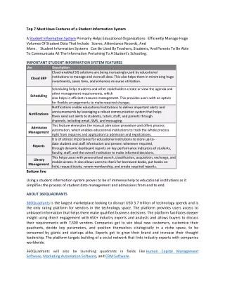 top 7 must have features of a student information