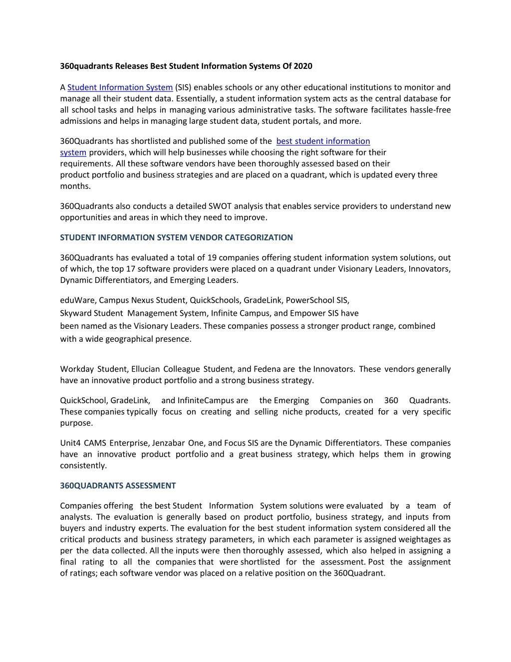 PPT - Best Student Information System in 2020 - 360Quadrants PowerPoint ...