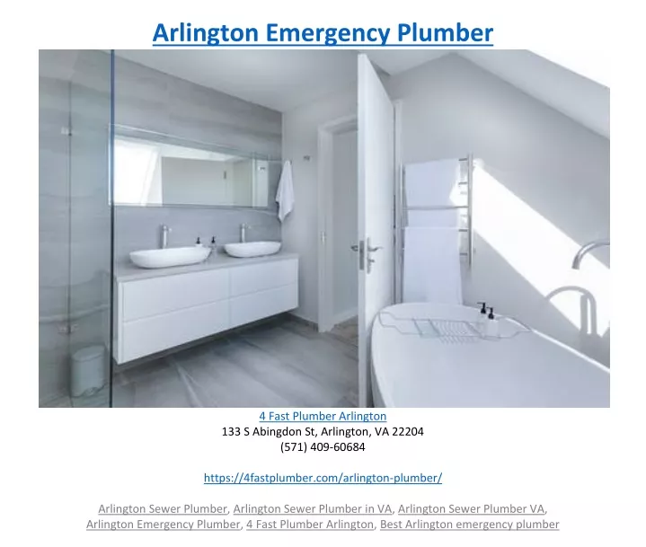 arlington emergency plumber